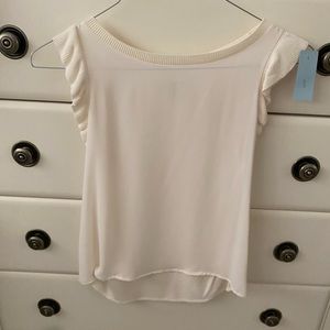 Loft White cream Blouse Top Size: XXSP